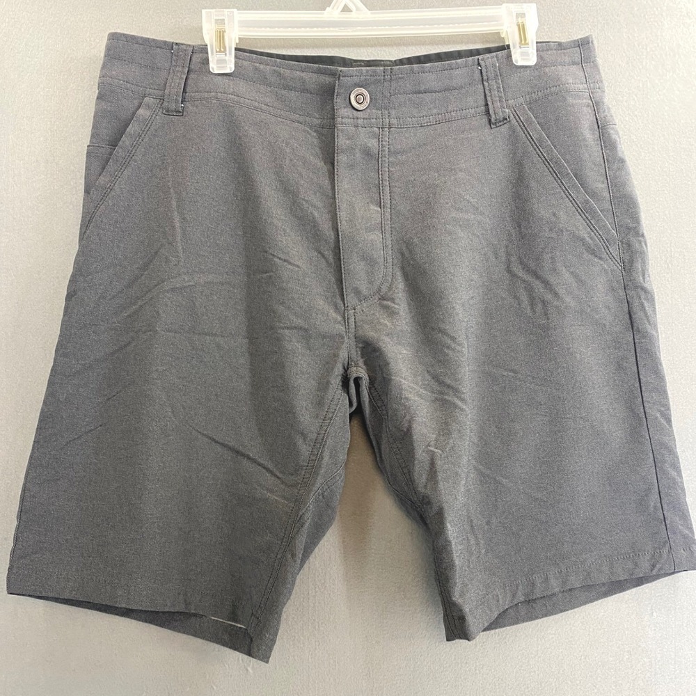 Kuhl Mens Shorts 34 Charcoal Grey Technical Hiking Stretch Nylon lightweight